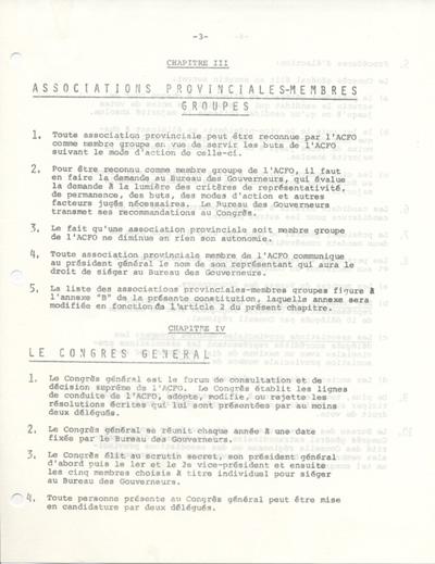 Constitution de l'Association canadienne-fran&ccedil;aise de l'Ontario (1972)