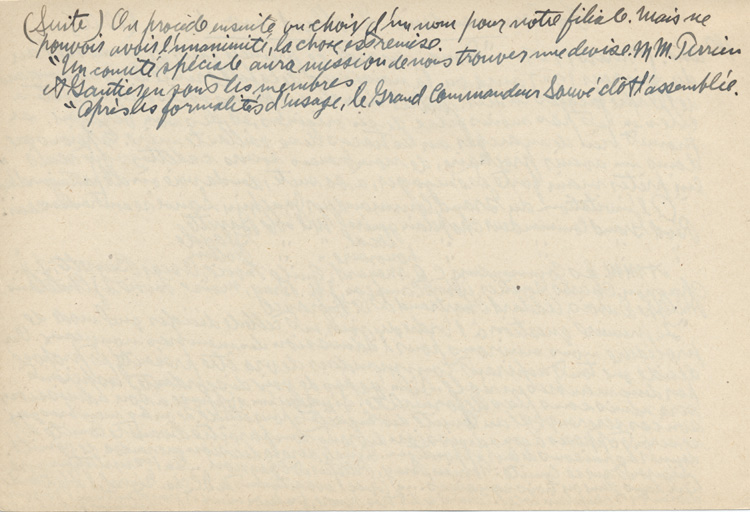 Notes manuscrites de Esdras Terrien pour la pr&eacute;paration d'un historique, 1949.