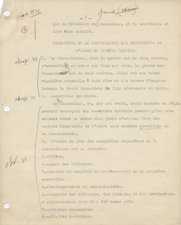 M&eacute;morandum d'association, 1927