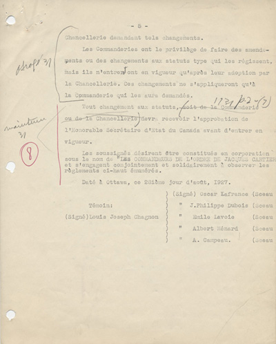 M&eacute;morandum d'association, ca 1927