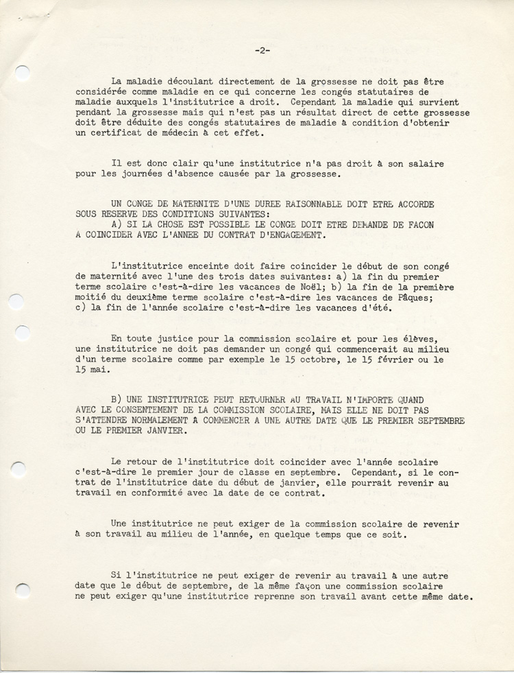 Reproduction de la deuxi&egrave;me page d’un article de l’Association de l’enseignement fran&ccedil;ais de l’Ontario (AEFO), conjointement avec l’Association des commissaires des &eacute;coles bilingues de l’Ontario (ACEBO), pour L’&eacute;cole ontarienne, 1962.