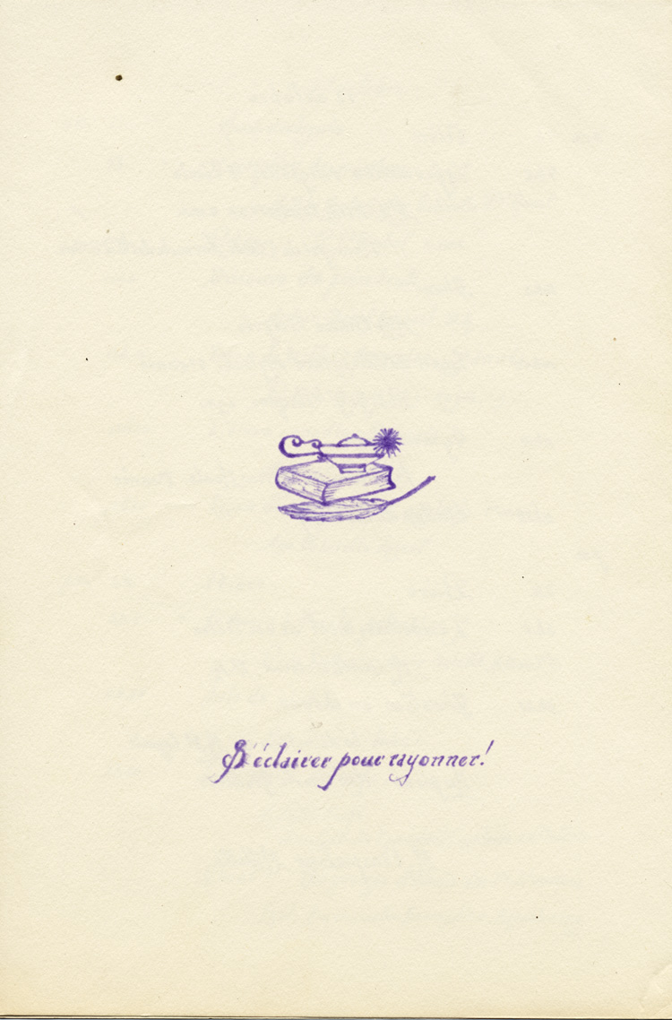 Reproduction de la quatri&egrave;me page du programme du congr&egrave;s des instituteurs bilingues du district d’inspection de l’inspecteur R&eacute;mi Millette, tenu &agrave; Kapuskasing (Ontario) en 1940 et organis&eacute; par l’Association de l’enseignement fran&ccedil;ais de l’Ontario, 1940.